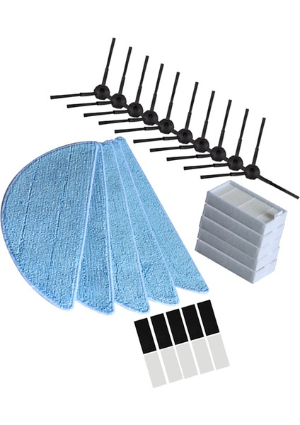 25 Adet Temizleme Robot Vakum Hepa Filtre Yan Fırçalar Sihirli (Yurt Dışından)