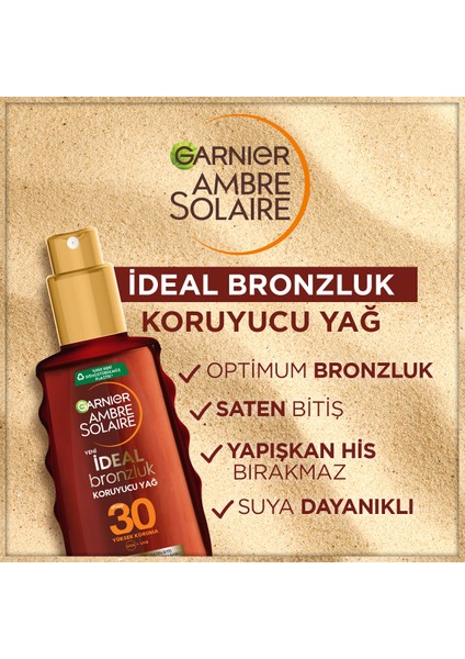 Garnier Ambre Solaire Bronzlaştırıcı Koruyucu Yağ IP30 150ML