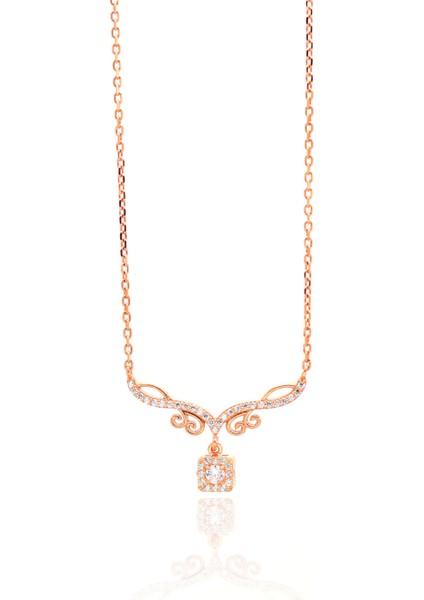 Zirkon Taşlı Gerdanlık Model Gümüş Kolye 201020687 fiyatları