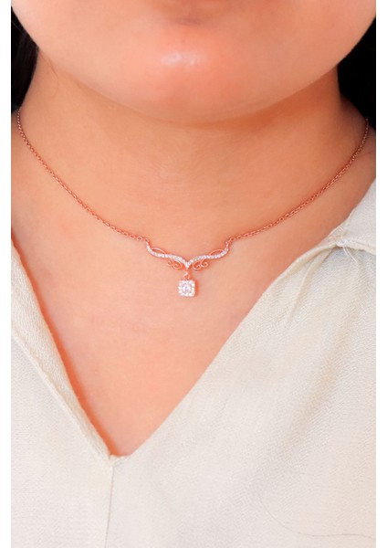 Zirkon Taşlı Gerdanlık Model Gümüş Kolye 201020687 modelleri