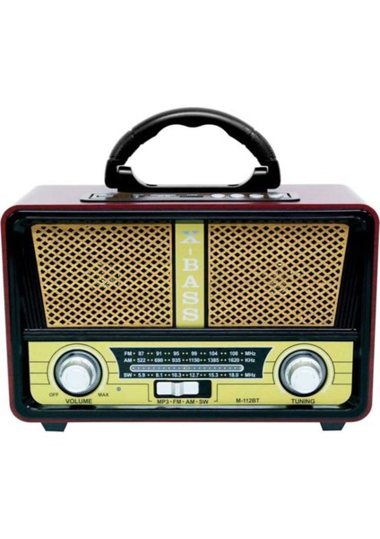 Meier Nostaljik Radyo USB Sd Card Bluetooth Nostaljik Radyo 112 Kahverengi