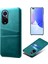 Çift Kart Yuvaları Tasarım Telefon Kapağı Pu Deri + Pc Huawei Nova 9 Için Zor Kılıf / Onur 50 - Yeşil (Yurt Dışından) 1
