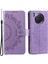 Mandala Çiçek Tam Koruma Pu Deri + Yumuşak Tpu Stand Cüzdan Telefon Kılıfı Huawei Nova 8i Için Kayış - Mor (Yurt Dışından) 1
