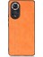 Hattı Hafif Retro Dokulu Pu Deri Kaplamalı Pc + Tpu Telefon Kapak Kılıfı Onur 50 - Kırmızı (Yurt Dışından) 2