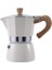 Latte Mocha Kahve Makinesi Italyan Moka Espresso Pot Stopetop Kahve Makinesi Beyaz | Kahve Tencereler 2