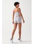 Kadın Gri Cepli Beli Lastikli Basic Fit Spor Şort Shorts 5