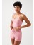 Kadın Pembe Cepli Beli Lastikli Basic Fit Spor Şort Shorts 1