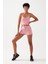 Kadın Pembe Cepli Beli Lastikli Basic Fit Spor Şort Shorts 4