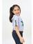 Toontoy Kız Çocuk Önü Çiçek Baskılı Tişört 4