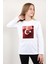 Toontoy Unisex Çocuk Atatürk Bayraklı Çift Taraflı Pullu Tişört 2