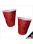 Örümcek Ağı Karton Bardak, 8 Adet - Kırmızı 2