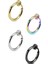 4 Adet Unisex Cerrahi Çelik Deliksiz Sıkıştırmalı Fake Piercing Küpe Set 1