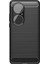 Huawei P50 Pro Brushed Carbon Fiber Silikon Kılıf - Siyah 2