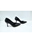 Skopjeshoes Siyah Cilt Ince Topuk Stiletto Kadın Ayakkabı