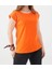 Turuncu Sıfır Yaka Taş Detaylı T-Shirt 2