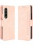 Samsung Galaxy Z Fold3 5g Pembe Için Buzağı Deri Kılıf (Yurt Dışından) 1