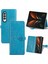 Samsung Galaxy Z Için Z Fold3 Mandala Çiçek Kabartmalı Yatay Flip Deri Kılıf Mavi (Yurt Dışından) 2