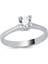 925 Ayar Gümüş Swarovski Dört Tırnaklı Ince Tek Taş Yüzük - Standart - 18 Numara - YST6156-3-5032 1