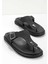 Siyah Leather Erkek Terlik 1