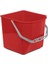 Çift Kovalı Temizlik Arabası Seti Yedek Kirli Su Kovası 25 Lt Kırmızı 1