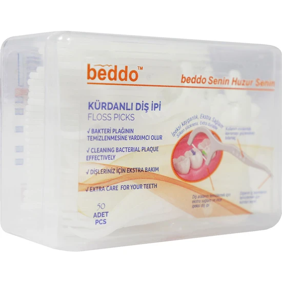 Beddo Beddo™ Diş Ipi Kürdanlı 50 Li Paket