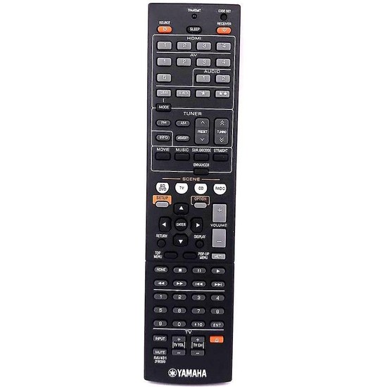 Telecomando Ricambio RAV494 ZF30350 Per Yamaha AV Receiver, Compatibile Con HTR-4066, RX-V475, YHT-599U, RX-V575