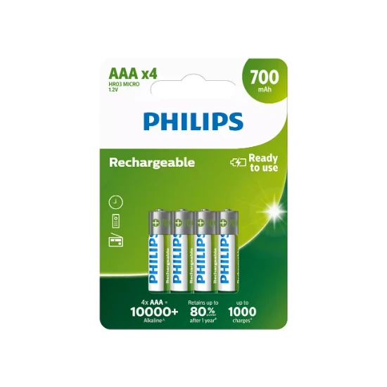 Philips 4lü Şarj Edilebilir AAA İnce Pil 700mah