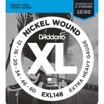 D'Addario Exl148 Nickel Wound Extra-Heavy Takım Tel Elektro Gitar Teli 012-060