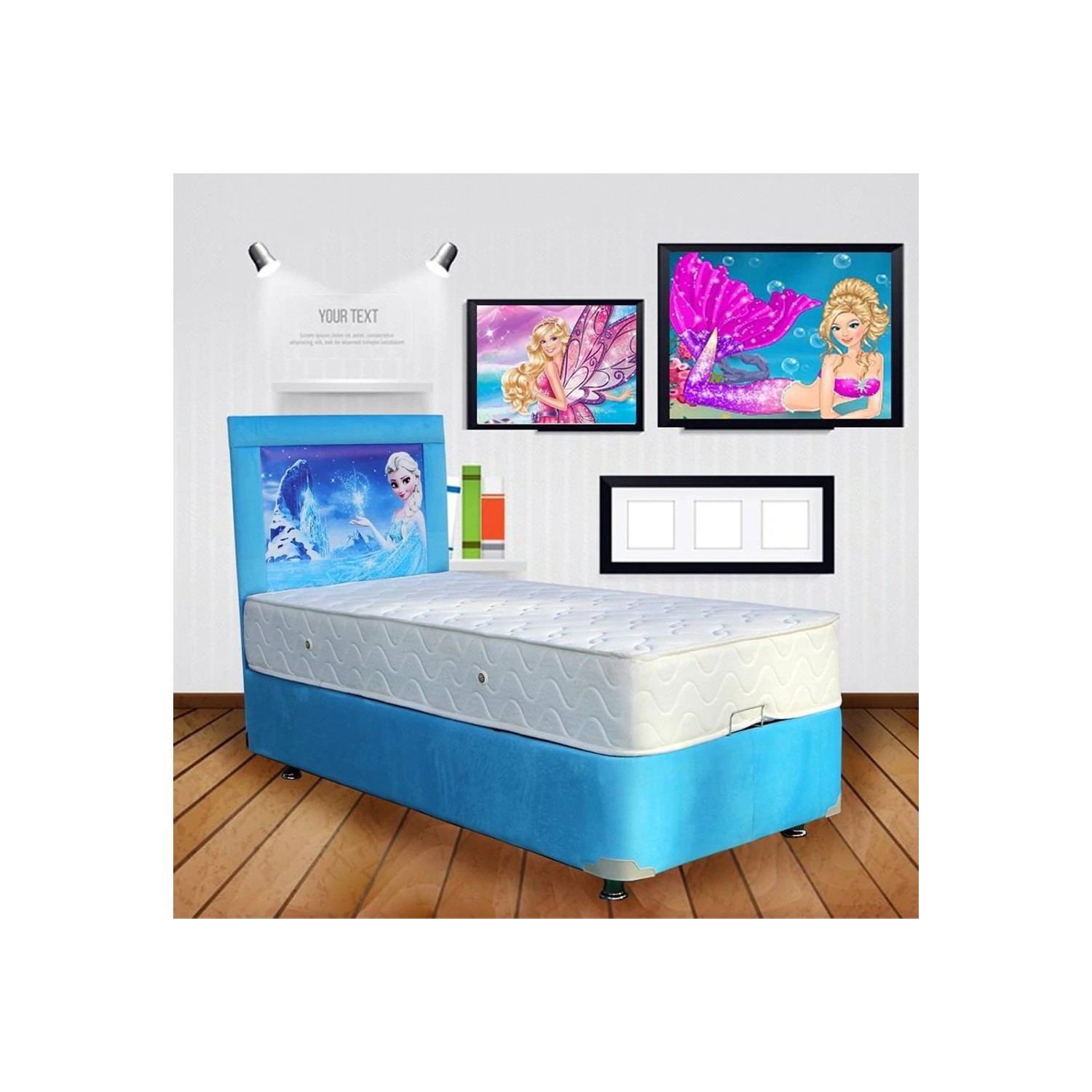 Ellaronia Tek Kişilik Tay Tüyü Yatak Başlığı Elsa Karlar Ellaronia Tek Kişilik Tay Tüyü Yatak Başlığı Elsa Karlar