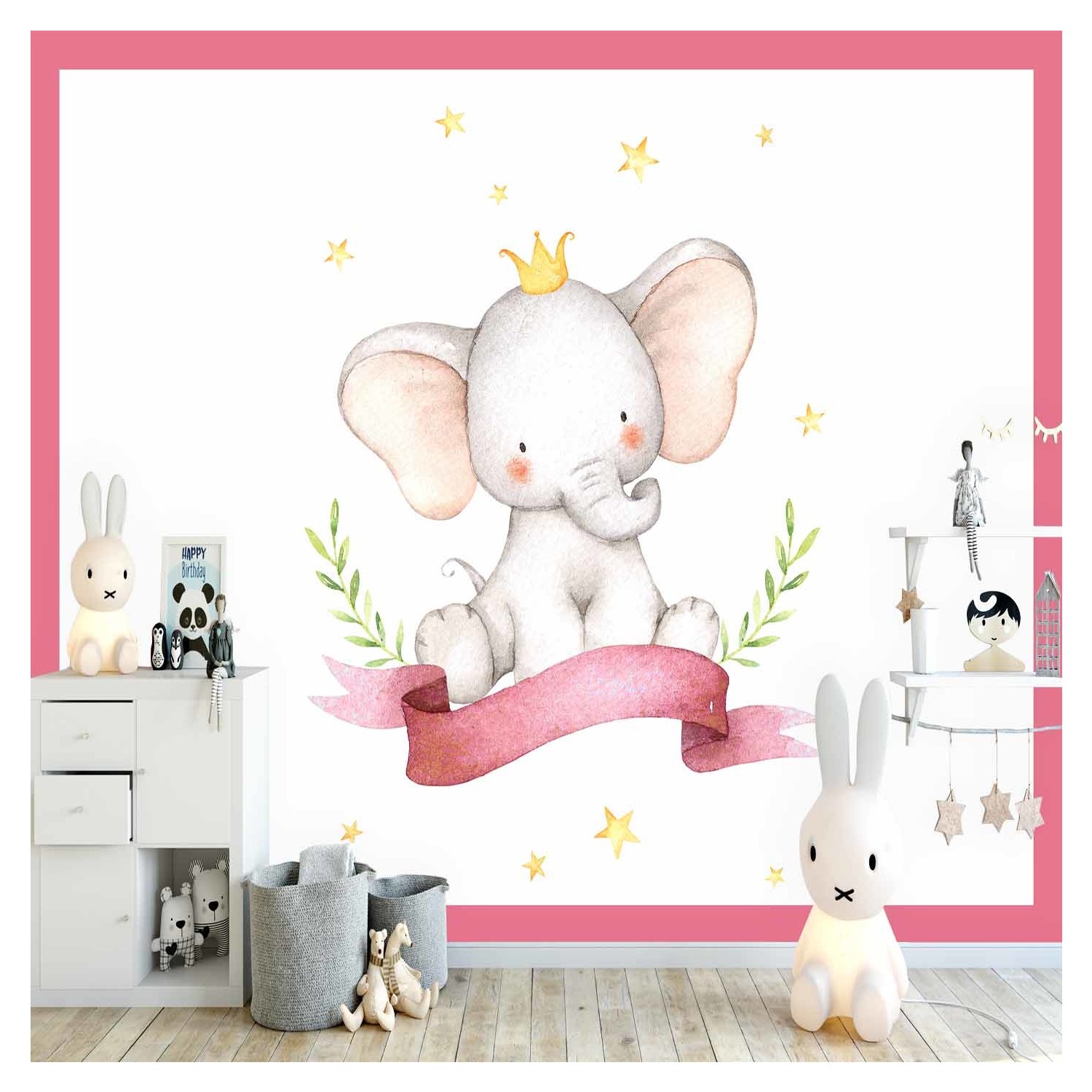 Else Pembe Filli 3D Desenli Silinebilir Poster Duvar Kağıdı Fiyatı
