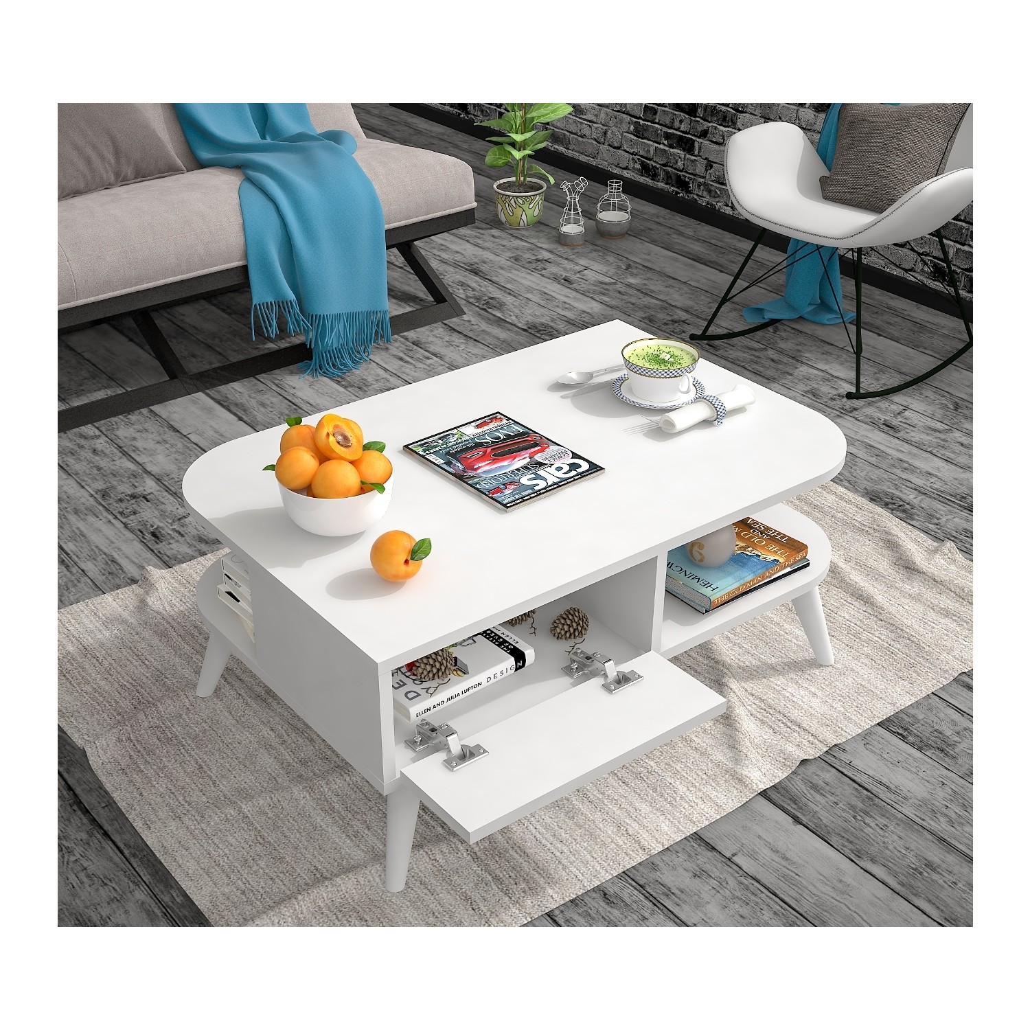 Ankara Mobi̇lya Bena Mobilya Nil Beyaz Orta Sehpa Fiyatı