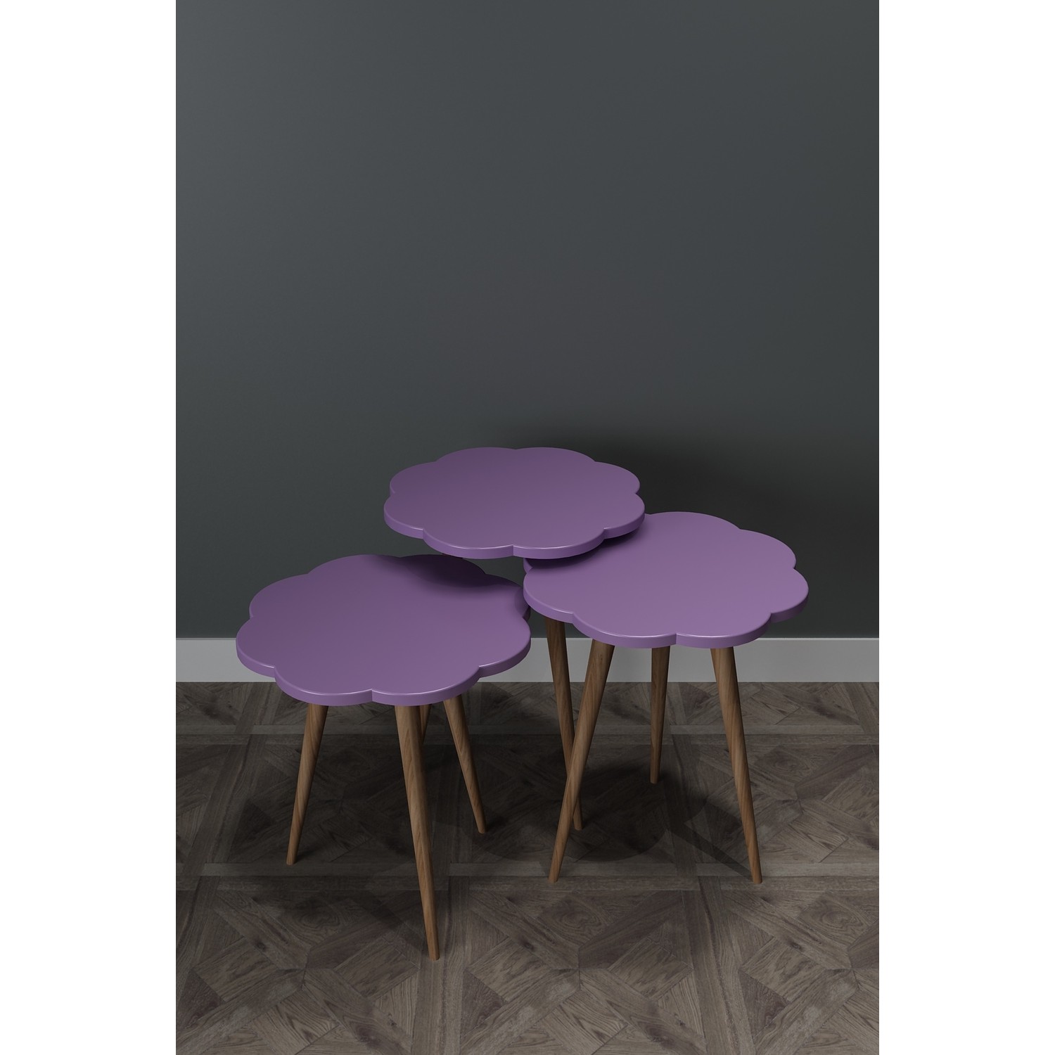 Sanal Mobilya Dolbin Zigon Sehpa Mor Fiyatı Taksit Seçenekleri