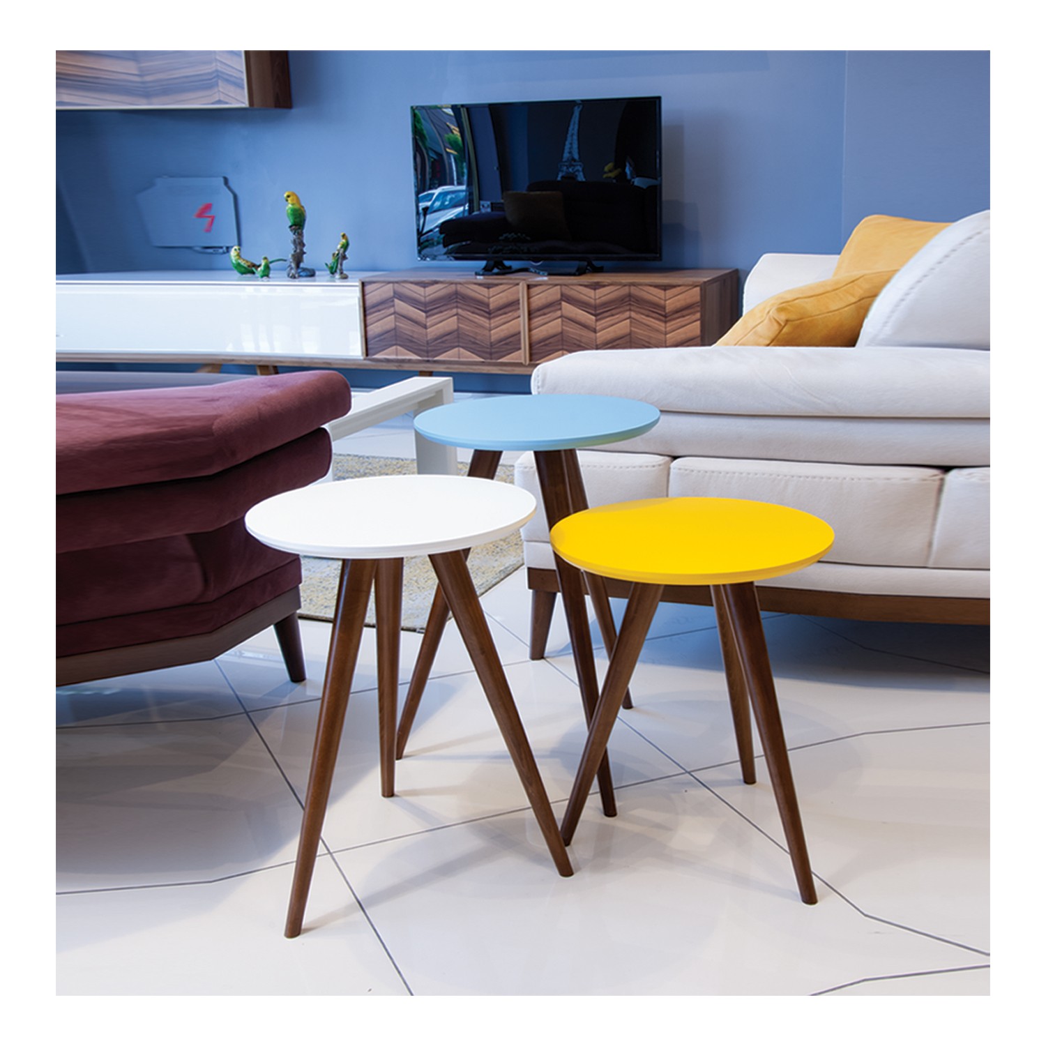 Levent Mobilya Retro 3335 Zigon Sehpa Renkli Fiyatı Levent Mobilya Retro 3335 Zigon Sehpa Renkli Fiyatı