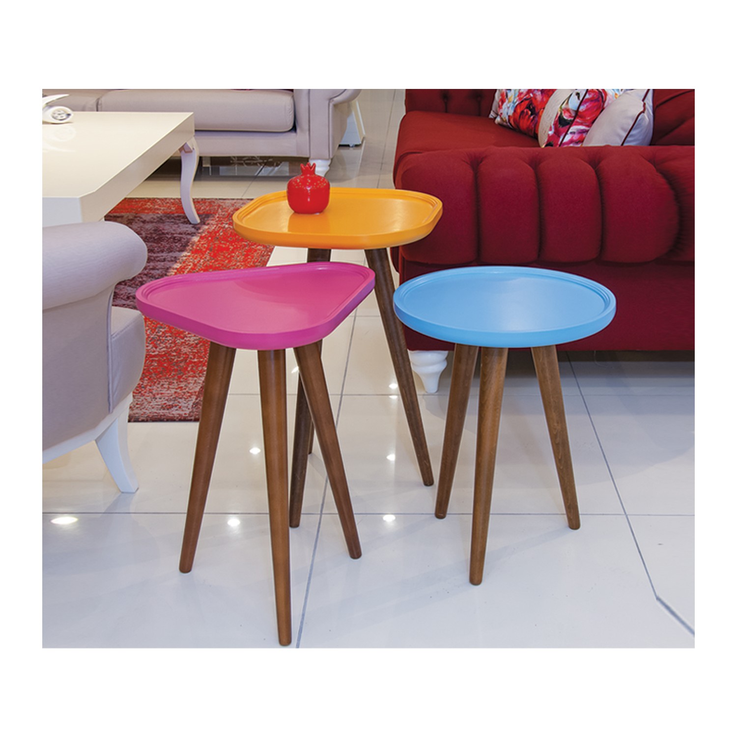 Levent Mobilya Havuzlu Geometrik 3646 Zigon Sehpa Renkli Levent Mobilya Havuzlu Geometrik 3646 Zigon Sehpa Renkli