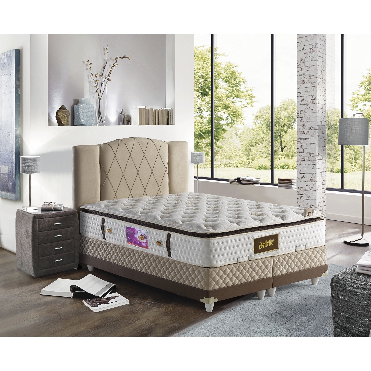 Belletto Super Luks Elit Cift Kisilik Yatak 140 X 190 Cm Fiyati