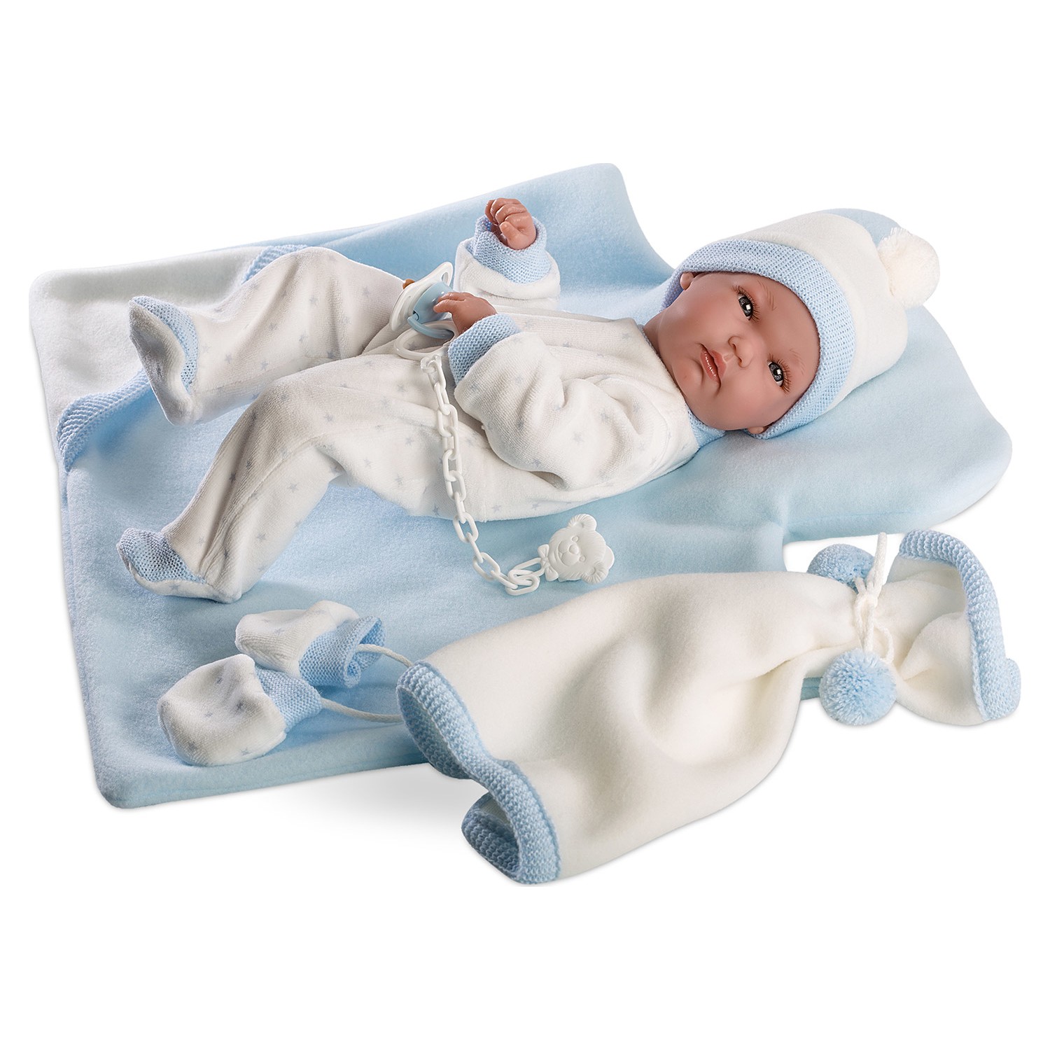 Llorens Pipo Pijama Azul Con Combiador 35 cm Bebek Fiyatı