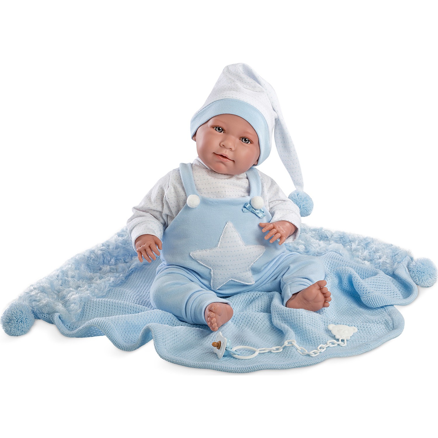 Llorens Lalo Pijama Toquilla Azul Sesli 35 cm Bebek Fiyatı