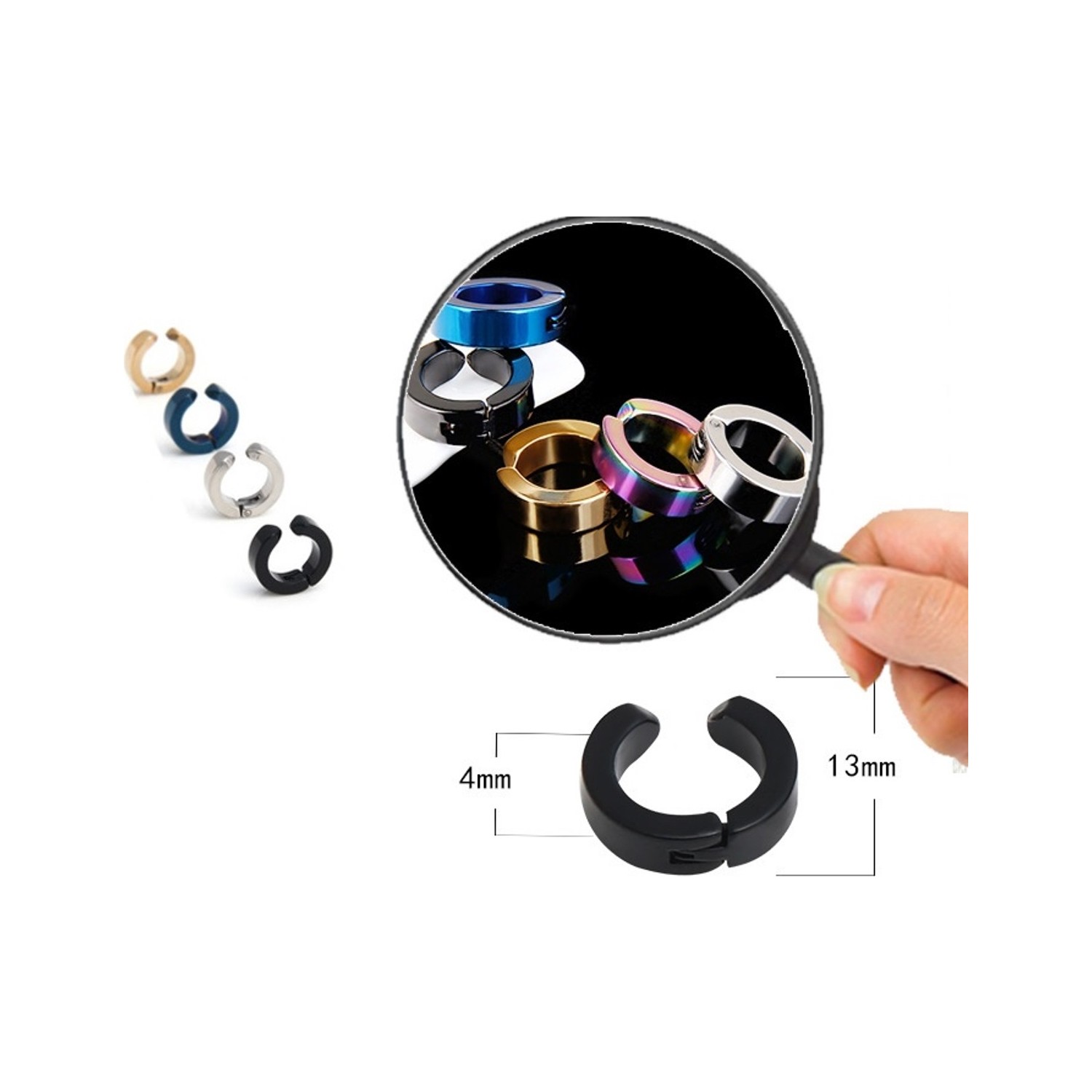 VipBT Deliksiz Sıkıştırmalı Titanyum Çelik Erkek Küpe Fiyatı