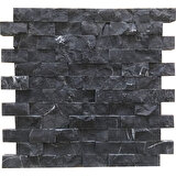 Markataş 2,5x5cm Siyah Mermer Patlatma Mozaik