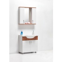 Hepsi Home Saydam Royal 80 cm Mdf Banyo Dolabı Teak Beyaz