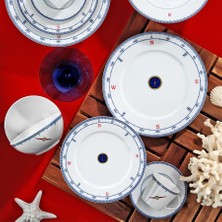 Kütahya Porselen Marine Serisi 24 Parça 6 Kişilik Yemek Takımı 5229