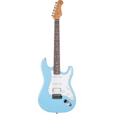 Kozmos KST-BSWHSS-GRWN-DBL HSS Gülağacı Klavye Daphne Blue Elektro Gitar
