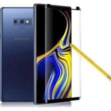 Case 4U Samsung Galaxy Note 9 3DTam Kaplayan Tamperli Cam Ekran Koruyucu Curved Kırılmaz Kenar Siyah