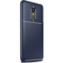 Case Street Xiaomi RedMi 5 Plus Kılıf Negro Karbon Dizayn Silikon Lacivert