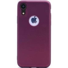 Case Street Apple iPhone XR Kılıf Premier Esnek Lüx Silikon Mürdüm