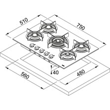 Franke Ocak Crystal Fhcr 905 4G Tc He Bk C