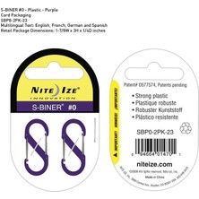 Nite Ize S Biner Plastik Mor No0 2Li Paslanmaz Çelik Karabina