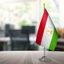 Özgüvenal Tacikistan 15 x 22,5 Masa Bayrağı (Direksiz)