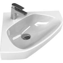 Turkuaz Arda 46 Cm Köşe Tezgah Üstü Lavabo