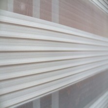 Zebraevim Ekru Trend Pliseli Zebra Perde Etek Dilimli
